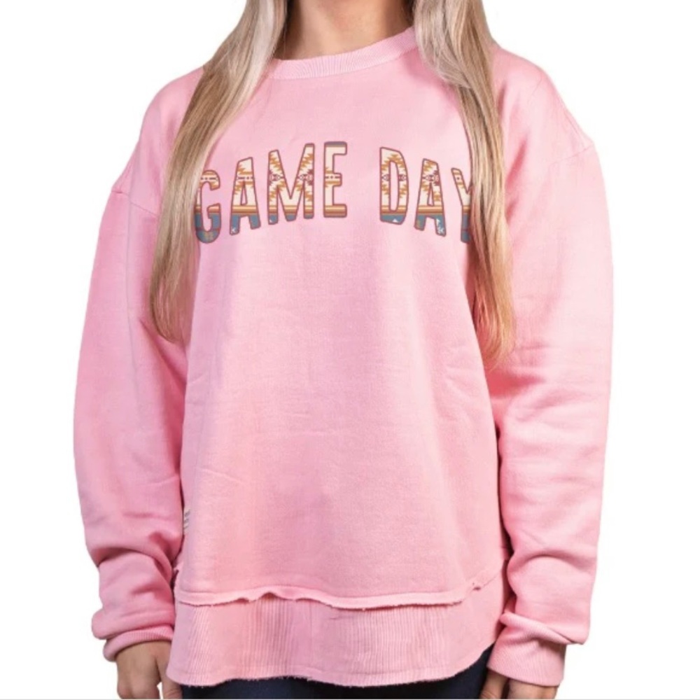 SOLD 🚫 Simply Southern Game Day Long Sleeve Relaxed Crew Sweatshirt Size Medium